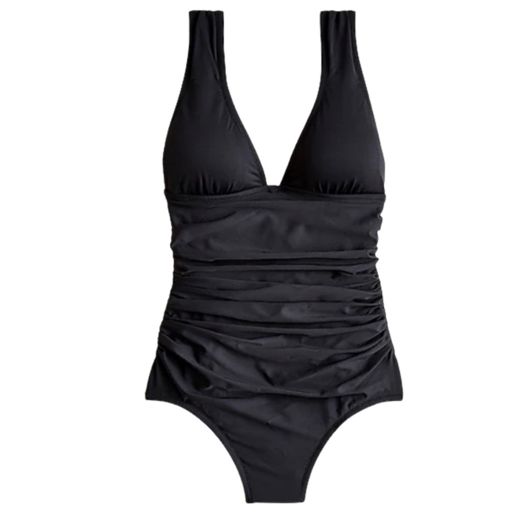 J.Crew Black Ruched Swimsuit - Picture 3 of 5